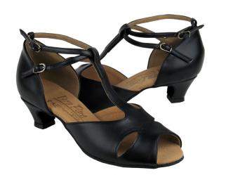 dansschoenen zwart leder  